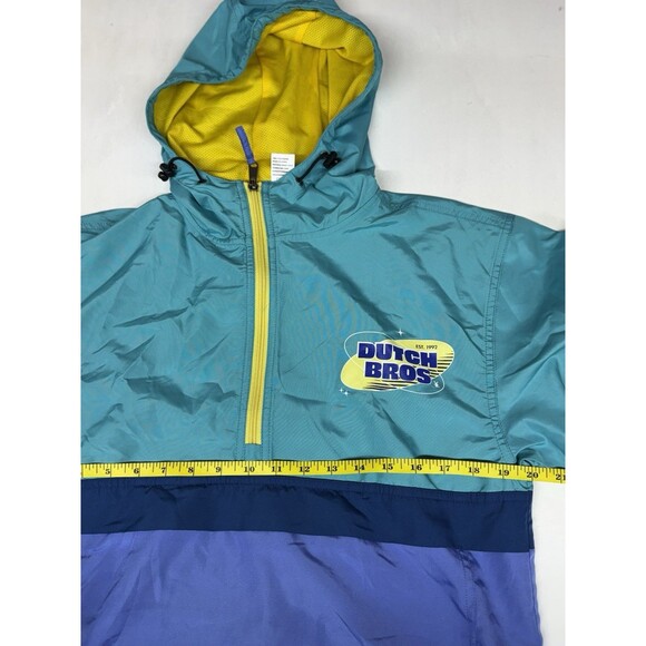 Dutch Bros Coffee Jacket Men’s Size XS 1/4 Zip Blue Windbreaker - Picture 5 of 7